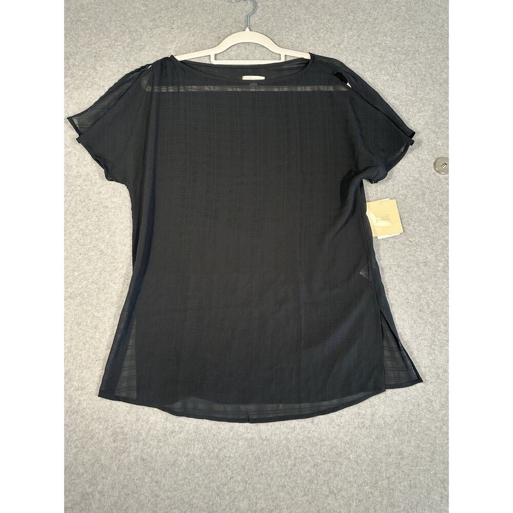 14th And Union Sheer Black Shirt Slit Sleeves New With Tags Size Small